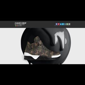 100% italian suede camo high top sneakers